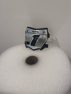 New ! Vented White Chrome on Black Plate