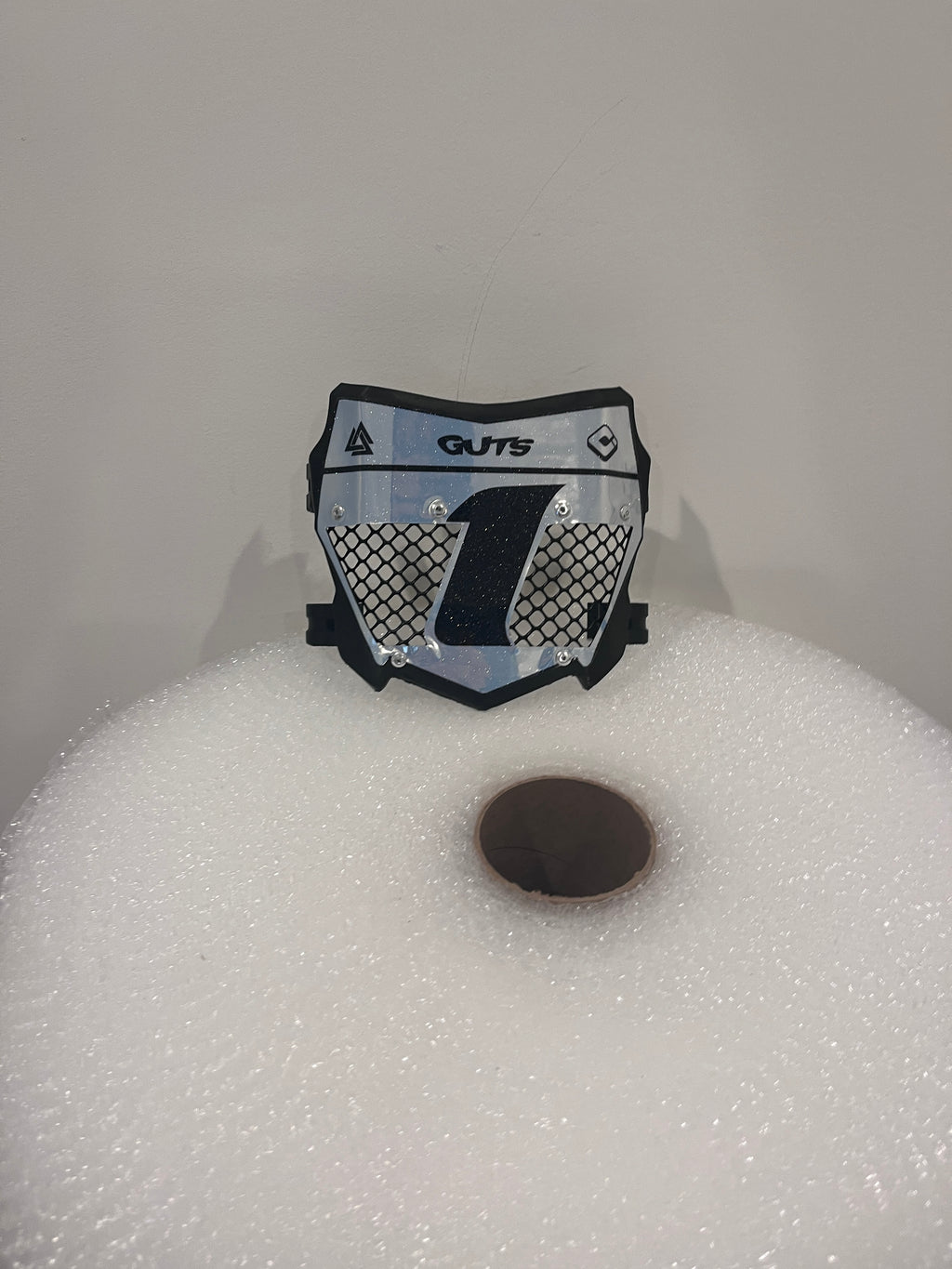 New ! Vented White Chrome on Black Plate