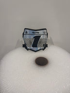 New ! Vented White Chrome on Black Plate