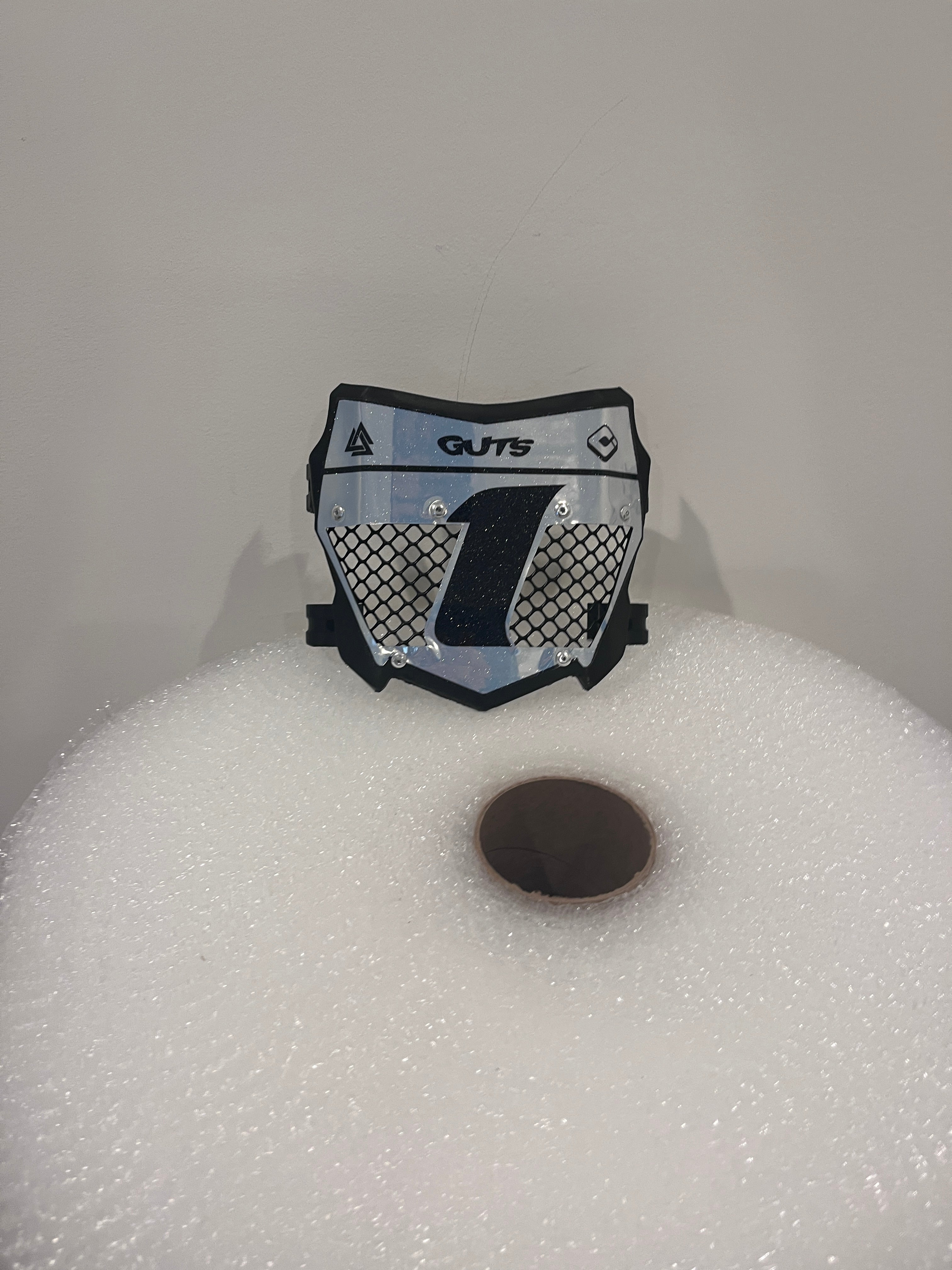 New ! Vented White Chrome on Black Plate