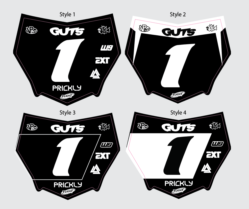 Flight Prod Motocutz Number Plate Decal