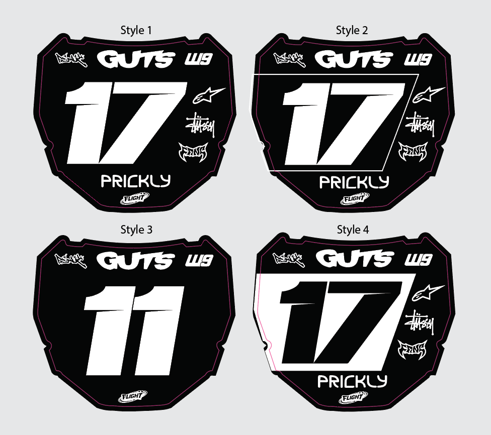 Flight Prod Odi Number Plate Decal